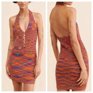 NIA Anthro Fabianna Halter Mini Dress Medium